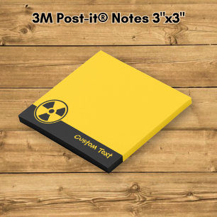Waarschuwing voor radioactiviteit post-it® notes