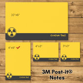 Waarschuwing voor radioactiviteit post-it® notes