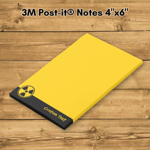 Waarschuwing voor radioactiviteit post-it® notes