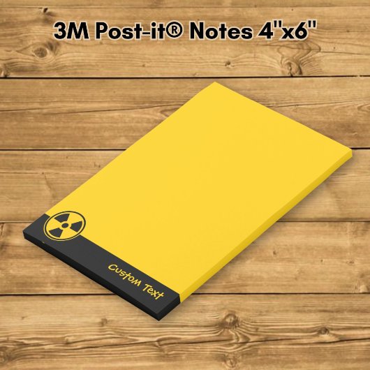 Waarschuwing voor radioactiviteit post-it® notes