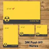 Waarschuwing voor radioactiviteit post-it® notes