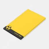 Waarschuwing voor radioactiviteit post-it® notes (Schuin)