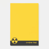 Waarschuwing voor radioactiviteit post-it® notes (Voorkant)