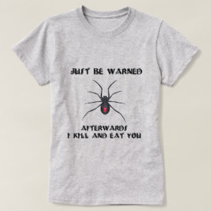 Waarschuwing voor zwarte weduwen t-shirt