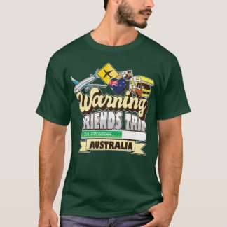 Waarschuwing Vrienden Vooruitgang Australië Overee T-shirt