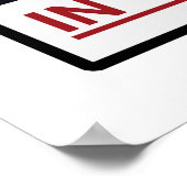 Waarschuwing vrijgezellenfeest in uitvoering poster (Hoek)