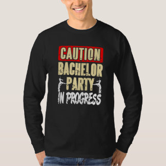 Waarschuwing vrijgezellenfeest is aan de gang retr t-shirt