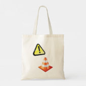 Waarschuwing waarschuwende verkeerskone tote bag (Achterkant)