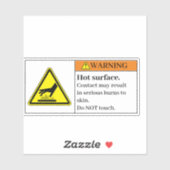 Waarschuwing Warm oppervlak-label Sticker (Vel)
