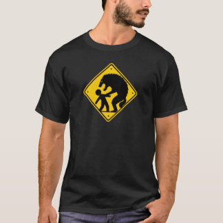 Waarschuwing weerwolven Verkeersbord T-shirt