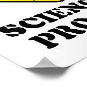 Waarschuwing Wetenschap in uitvoering Sign. — Funn Poster (Hoek)