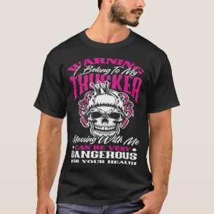 Waarschuwing Woman Truck heeft homo gekleurd T-shirt