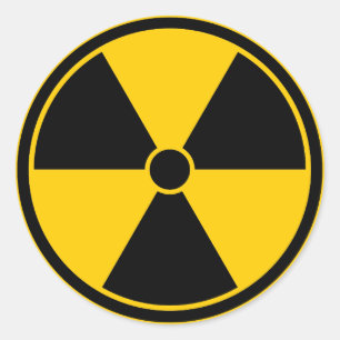 Waarschuwing Yellow Radiation Symbol Sticker