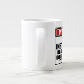 Waarschuwing Yoga-instructeur hard op het werk Extra Grote Beker (Achterkant)