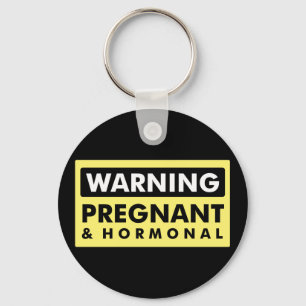 Waarschuwing: Zwangerschap en hormonaal Sleutelhanger