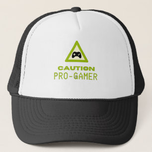 Waarschuwings Pro-Gamer Trucker Hoed - Retro Gamin Pet