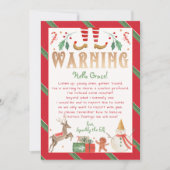 Waarschuwingsbericht van Elf Behaviour Warning Elf Kaart (Voorkant)