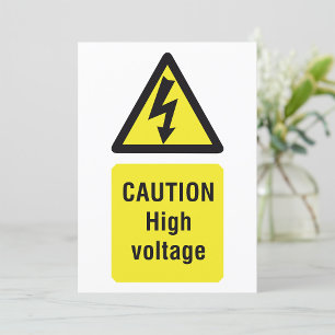 Waarschuwingsbord hoogspanning kaart