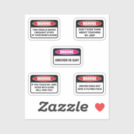 Waarschuwingsbord III Sticker