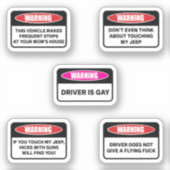 Waarschuwingsbord III Sticker (Voorkant)