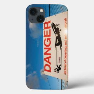 waarschuwingsbord nabij de luchthaven van Sint Maa iPhone 13 Hoesje