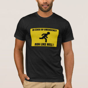 Waarschuwingsbord - Ren als hel T-shirt