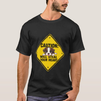 Waarschuwingsbord Staffordshire Terrier Grappig Ca T-shirt