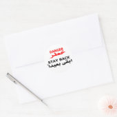 Waarschuwingsbord van het Amerikaanse militaire OI Ronde Sticker (Envelop)