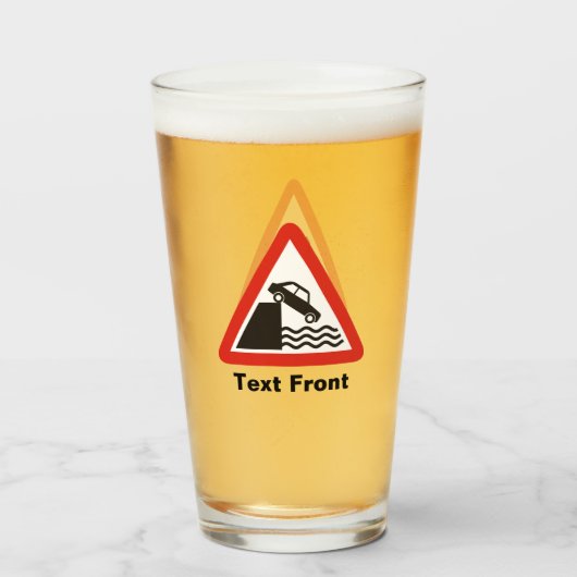 Waarschuwingsbord voor kade glas (Voorkant gevuld)