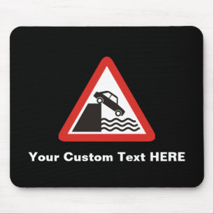 Waarschuwingsbord voor kade muismat