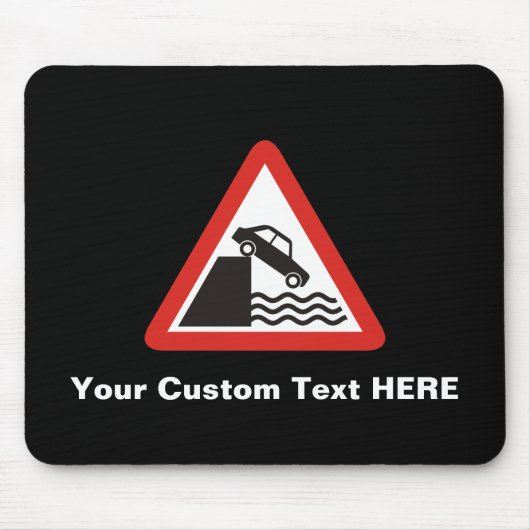 Waarschuwingsbord voor kade muismat (Voorkant)