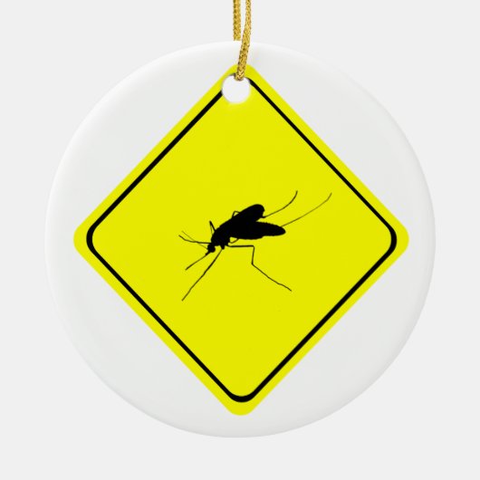Waarschuwingsbord voor muggen hinder insecten/inse keramisch ornament (Voorkant)