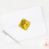 Waarschuwingsbord voor tornado ronde sticker (Envelop)
