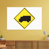 Waarschuwingsbord voor vrachtwagens canvas afdruk (Insitu (Woonkamer))