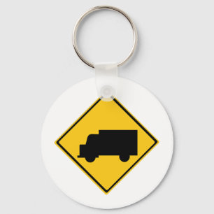Waarschuwingsbord voor vrachtwagens sleutelhanger