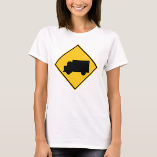 Waarschuwingsbord voor vrachtwagens t-shirt