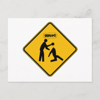 Waarschuwingsbord voor Zombie Briefkaart