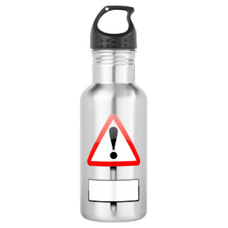 waarschuwingsbord. waterfles