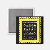 Waarschuwingsborden 101 magneet (Voorkant / Achterkant)