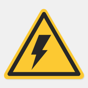 Waarschuwingsborden Elektrische Schok Driehoek Sticker
