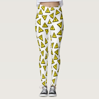 Waarschuwingsbordpatroon leggings
