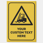 waarschuwingsdriehoeksbord voor vorkheftrucks magneet (Voorkant)