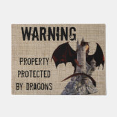 Waarschuwingseigenschap beschermd door draken deurmat (Voorkant)