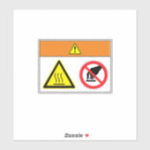 Waarschuwingsetiket/brandgevaaretiket BQ45 Sticker (Vel)