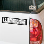 Waarschuwingsetiket Hillary Clinton Bumpersticker (Op Truck)
