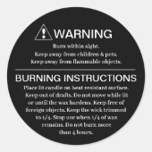 Waarschuwingsetiket kaarde ronde sticker (Voorkant)