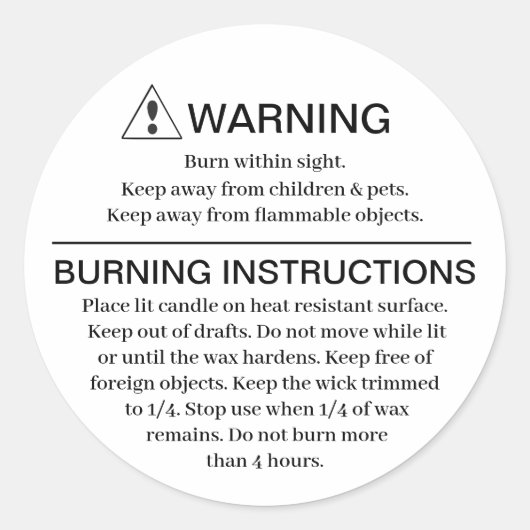 Waarschuwingsetiket kaarde ronde sticker (Voorkant)