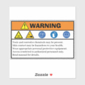Waarschuwingsetiket toxisch en corrosief sticker (Vel)