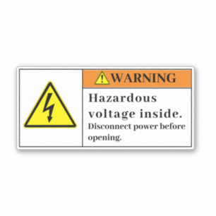 Waarschuwingsetiket voor gevaarlijke spanning EFr Sticker