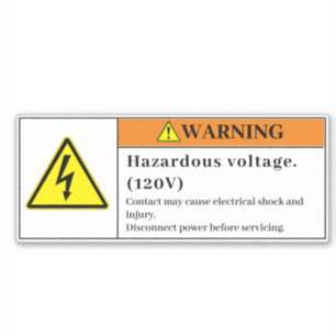 Waarschuwingsetiket voor gevaarlijke spanning VLO9 Sticker